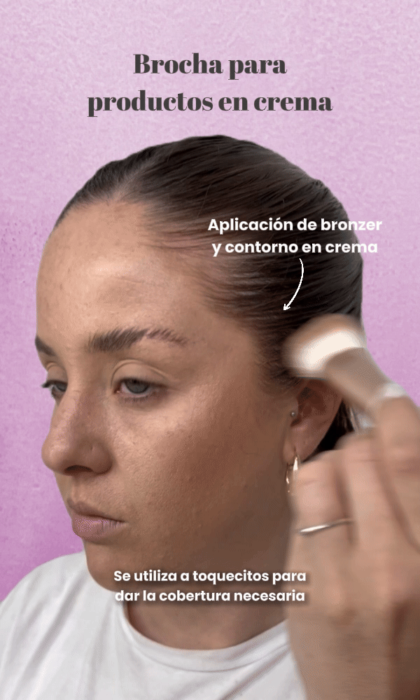 brocha para bronzer o contorno en crema ga makeup x caro arjona